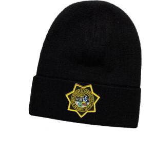 Tact Squad Black Beanie Cuffed CDCR Star -Black
