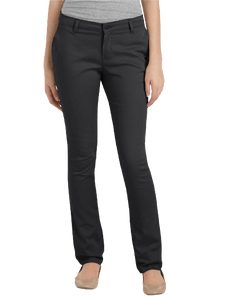 Classic Fit Straight Leg Stretch Twill Pants - Black