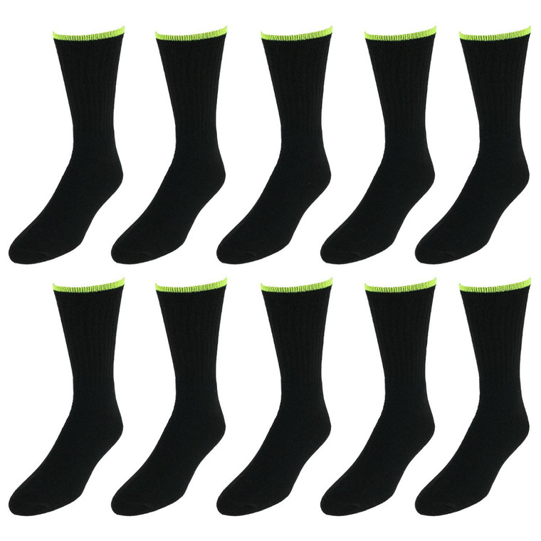 Gold Medal Black Job Site 10 Pack Socks