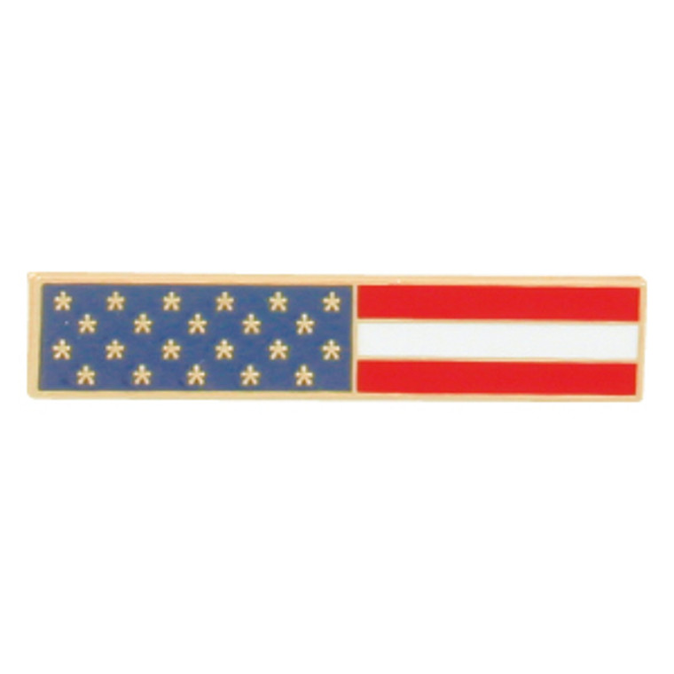 Premier Emblem Gold American Flag Rectangle Pin