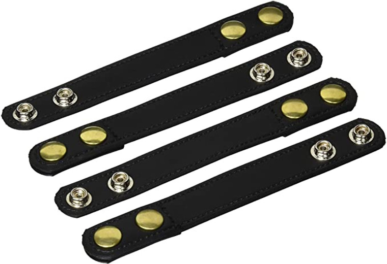 Bianchi AccuMold Elite 4-Pack 7906 Chrome Snap Belt Keepers - Black