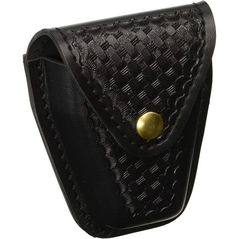 DutyMan Basketweave Leather Double Cuff Case With Brass Snaps