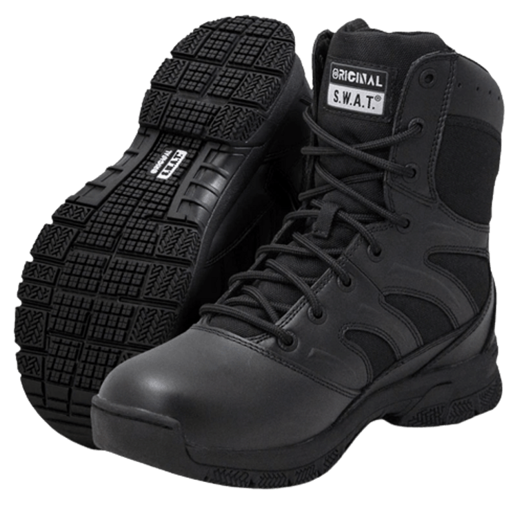 Original Swat Footwear Black Force 8" Size Zip Work Boots