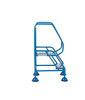 Climb-It® Domed Feet Warehouse Steps with Punched Treads - Blue