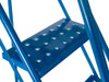 Climb-It® Domed Feet Warehouse Steps with Punched Treads - Blue