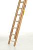Bratts Industrial Timber Ladder with Hardwood Rungs-Two Section Push Up to BS1129 Class 1:1990