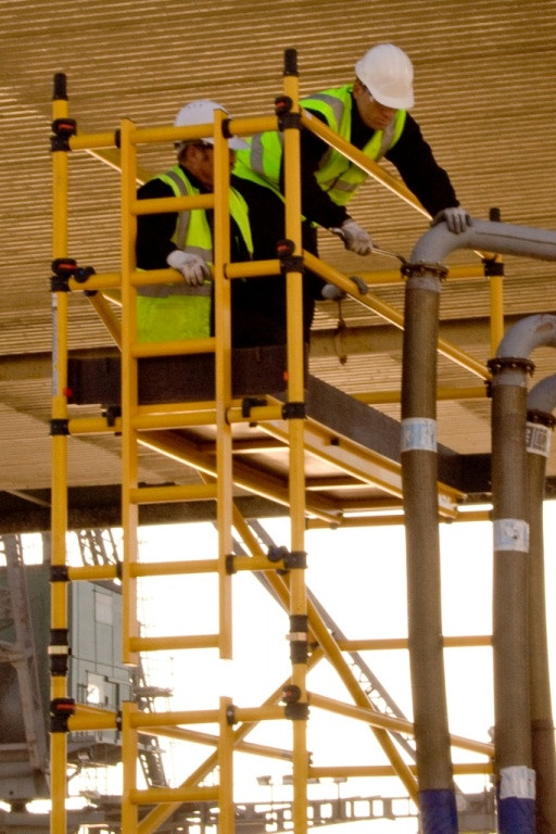 Internal Ladder System Tower Werner Boss Fibre Industrial Modular Tower Ladder 1.8M | Ladders.co.uk
