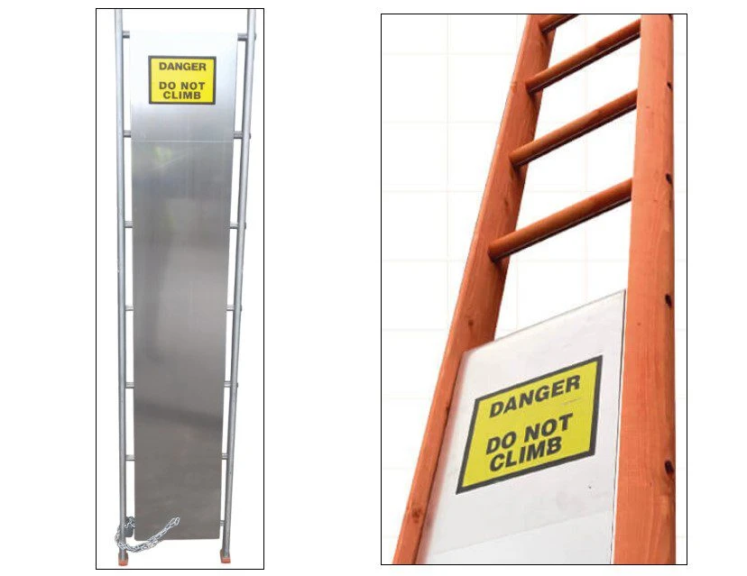LFI Aluminium Ladder Guard with Padlock & Chain - Ladders.co.uk