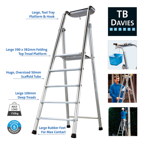 TB Davies EN131 Probat Platform Step Ladder Ladders.co.uk