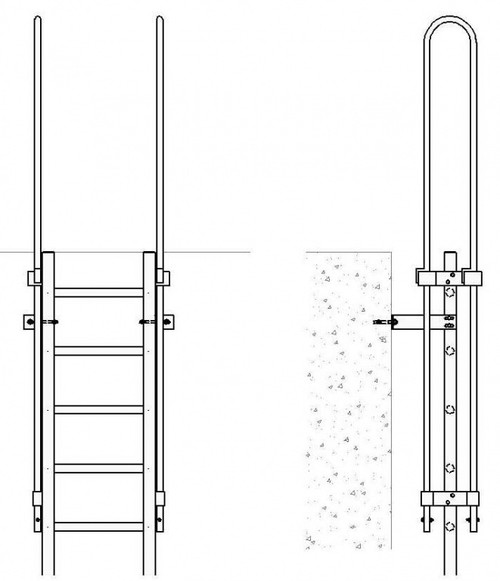 Zarges GRP (Glass Fibre) Fixed Access Ladders Ladders.co.uk