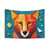 Digital Wolf Indoor Wall Tapestry