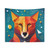 Digital Wolf Indoor Wall Tapestry