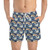 Ocean Blue Wave Pattern Swim Trunks