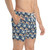 Ocean Blue Wave Pattern Swim Trunks