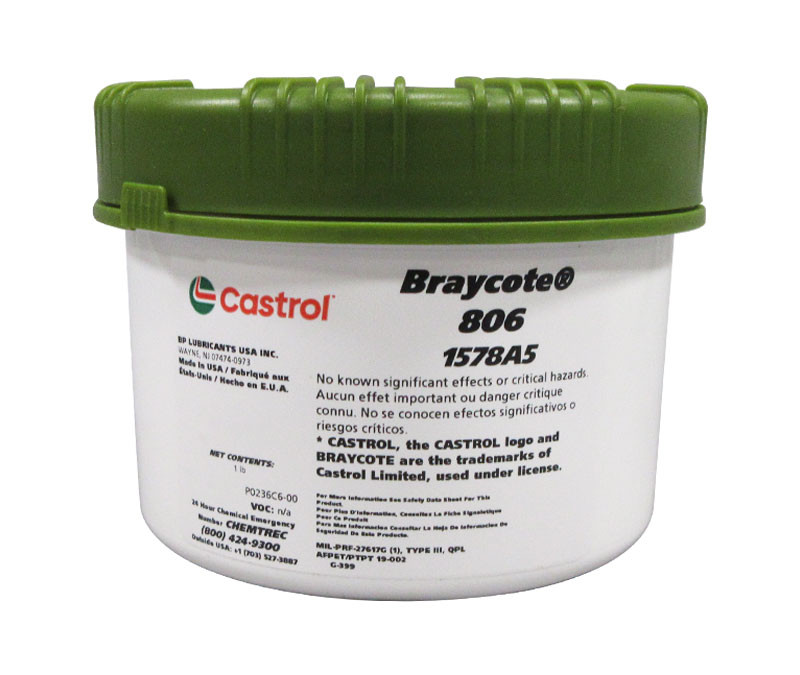 Castrol Braycote 806 White MILPRF27617G Type III Vacuum Grease 1 lb