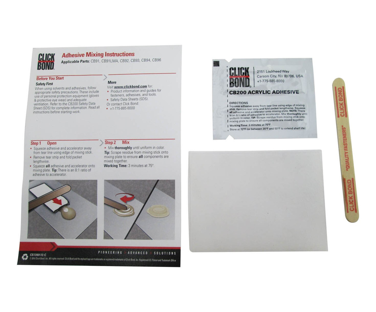 CLICK BOND CB200 Acrylic Adhesive Kit 3.5 Gram Kit