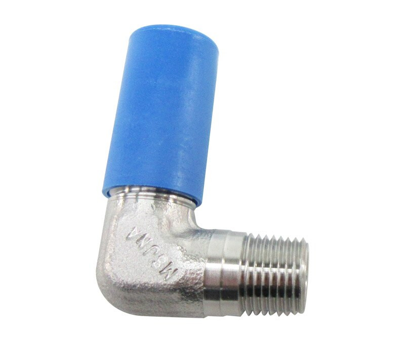 Military Standard MS208224J Stainless Steel Elbow, Pipe to Flared Tube