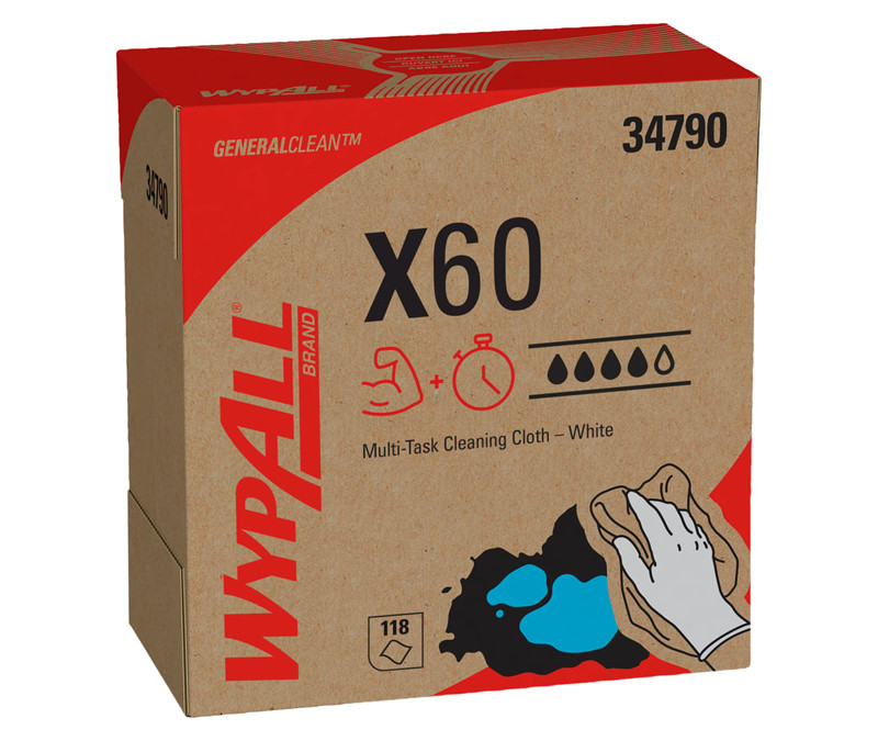 WypAll 34790 GeneralClean X60 White 8.34 x 16.8