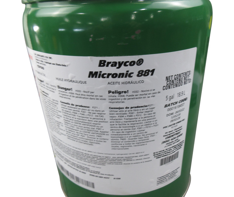 Castrol Brayco Micronic 881 Red MIL-PRF-87257B Spec Full Synthetic