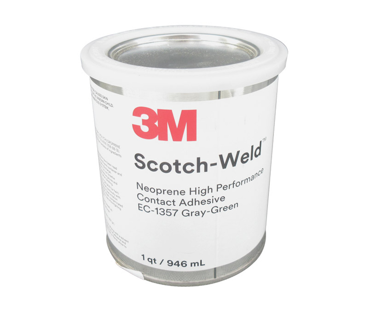 3M Neoprene High Performance Contact Adhesive 1357 Gray-Green 1 Quart
