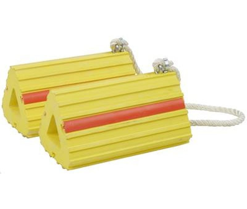 Tronair® 99-9029-6000 Yellow/Orange Stripe 12" Aircraft Wheel Chocks