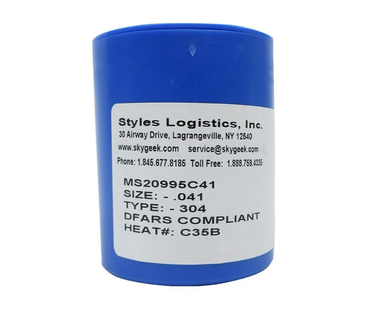 MS20995C Stainless Steel Safety Wire/Lockwire Outdoor Sport Malin Canister.041 Dia Model 221 ft MS20995C Stainless Steel Safety Wire/Lockwire Outdoor Sport Malin Canister.041 Dia Model 221 ft