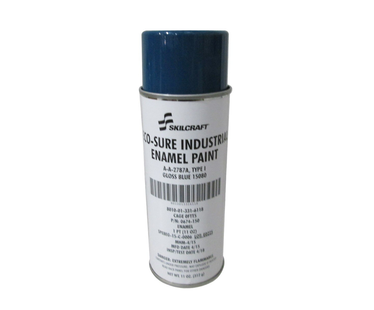 Skilcraft 0674-100 ECO SURE Clear A-A-2787A Type I Spec Industrial Enamel  Paint - 11 oz Aerosol Can at