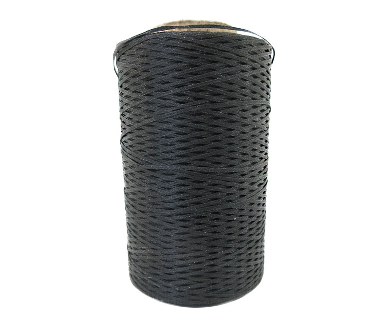 Military Specification A-A-52081-C-5 Black Polyester/Synthetic Rubber  Finish Tape, Lacing & Tying Cord - 500 Yard Spool