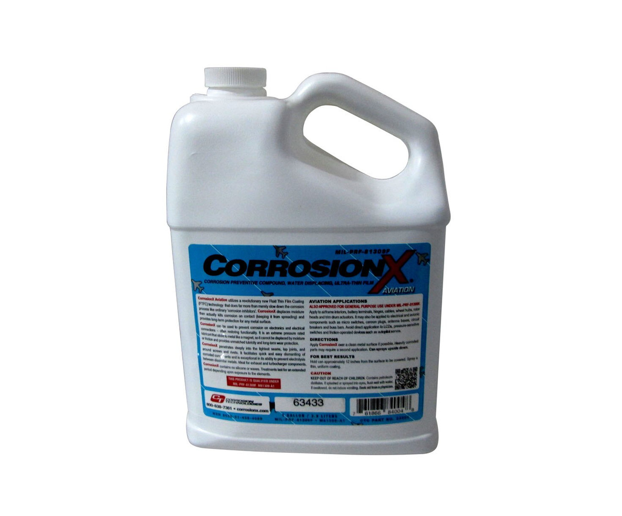 CorrosionX® 84004 Clear MIL-PRF-81309H Type IV Spec Aviation Corrosion  Inhibitor - Gallon Jug