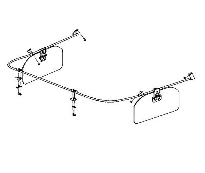 Rosen R1290000 Piper PA-46 Malibu/Mirage (s/n: 4636021 to 4636445) Monorail FAA-STC'd Complete Sunvisor System Kit