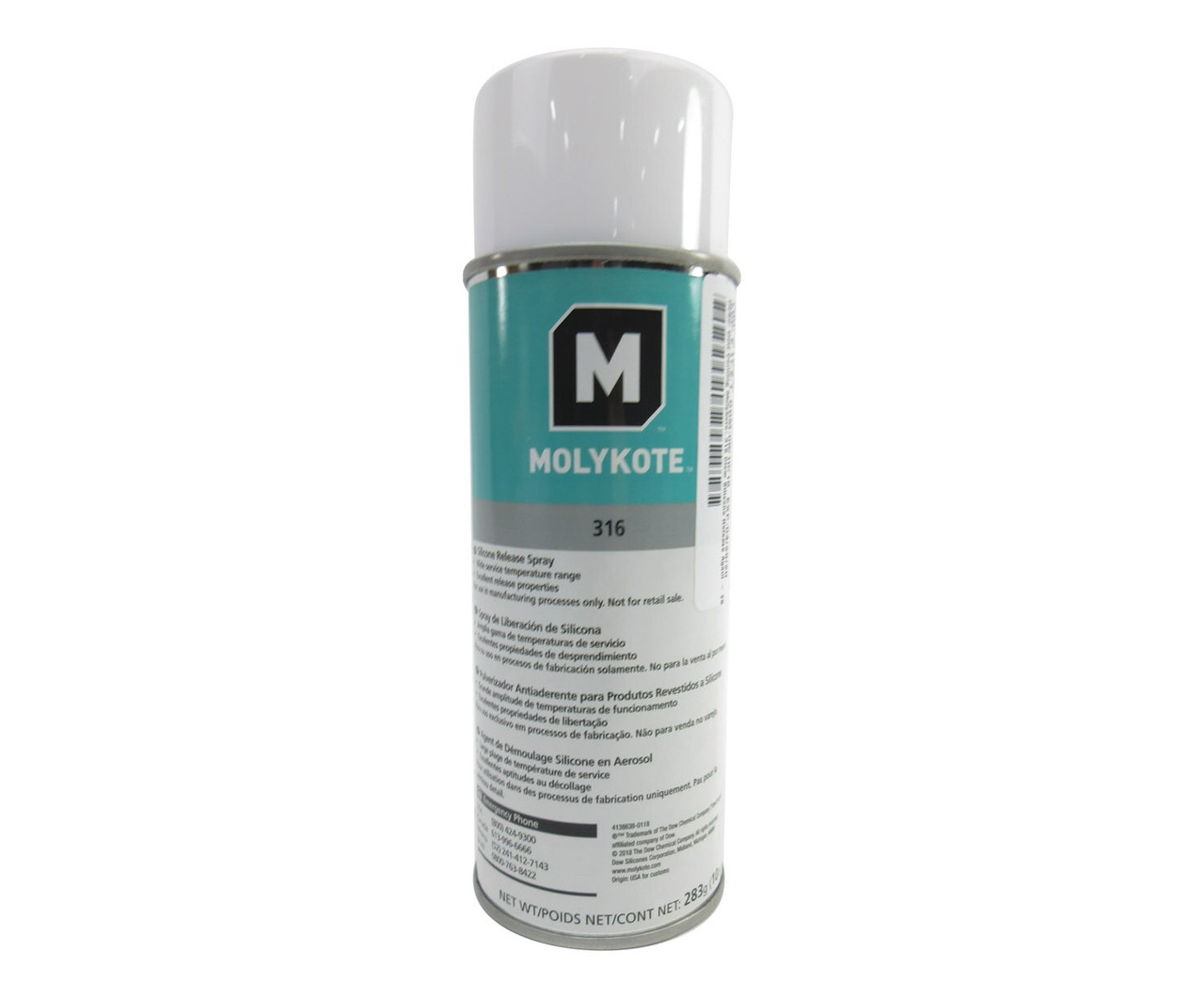 DUPONT™ MOLYKOTE® 316 Clear Silicone Release Agent - 400 mL Aerosol Can