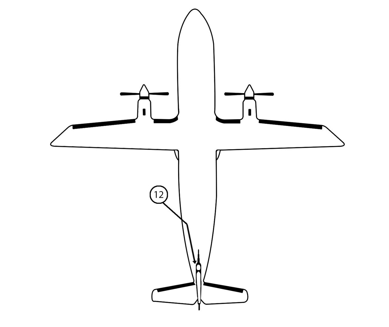 GOODRICH PS29S7D5240-95 FASTboot® Dornier DO328 Silver Vertical Fin Tip De-Ice Boot