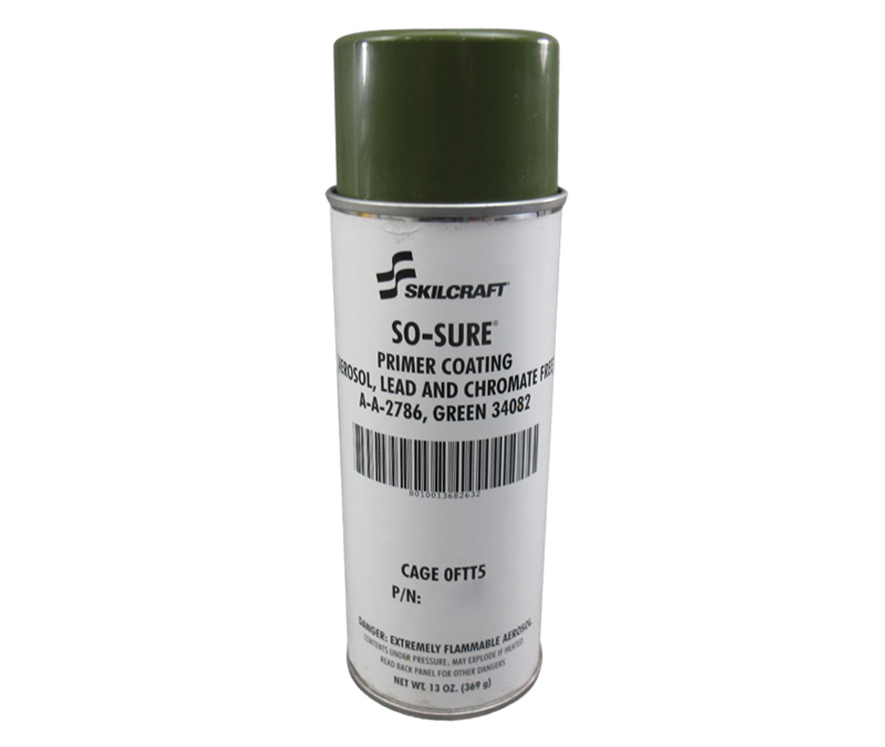 Skilcraft® 0784-348 SO SURE® FS#34082 Green A-A-2786 General-Purpose Primer  Coating - 13 oz Aerosol Can