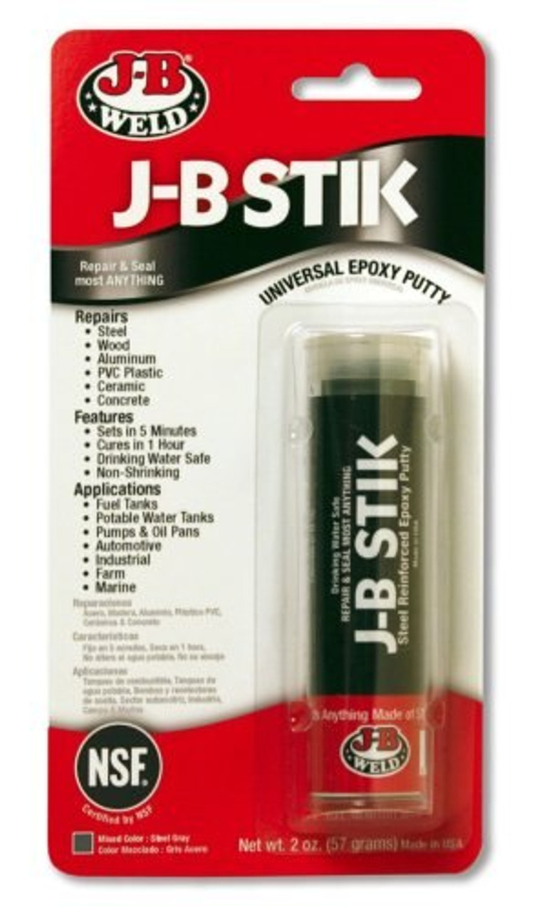 J-B Weld™ 8267-S SteelStik™ Steel Reinforced Epoxy Putty - 2 oz Stick