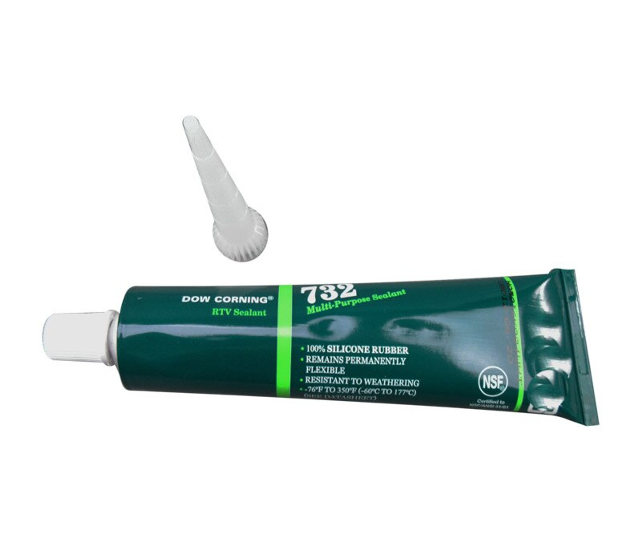 DOW 3140717 DOWSIL 732 White Multi-Purpose Silicone Sealant - 90 mL (3 oz)  Tube at