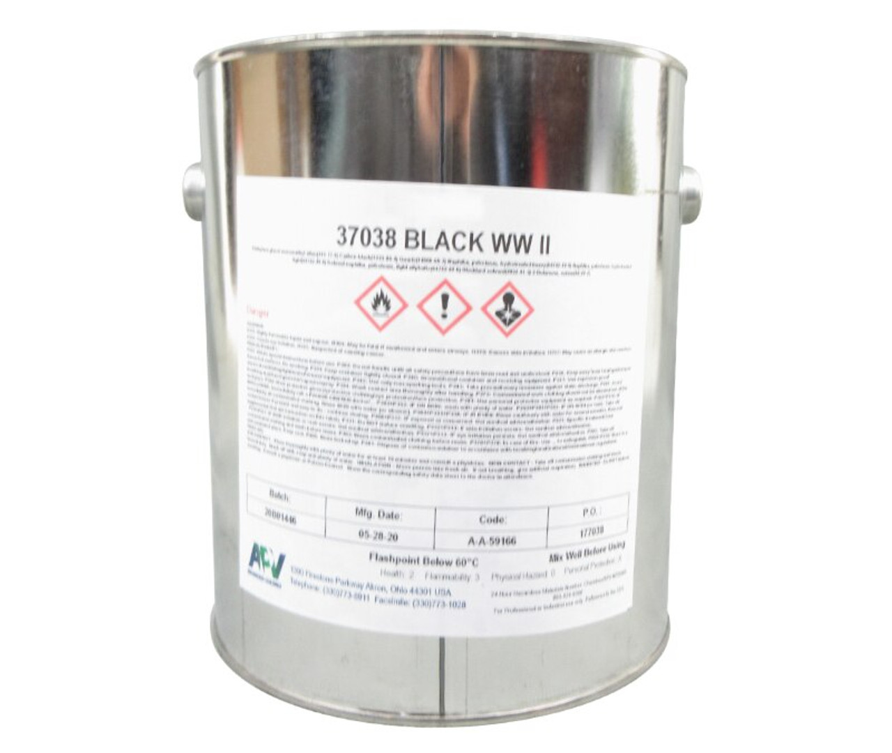 Delaware Paint DP595-37038 Flat Black FS#37038 Polyurethane Spray Coating -  16 oz Aerosol Can - SkyGeek