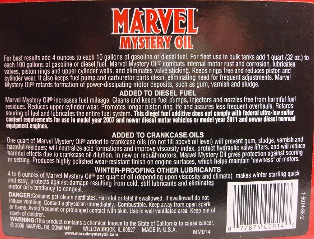 MM014 Marvel Mystery Oil Gallon