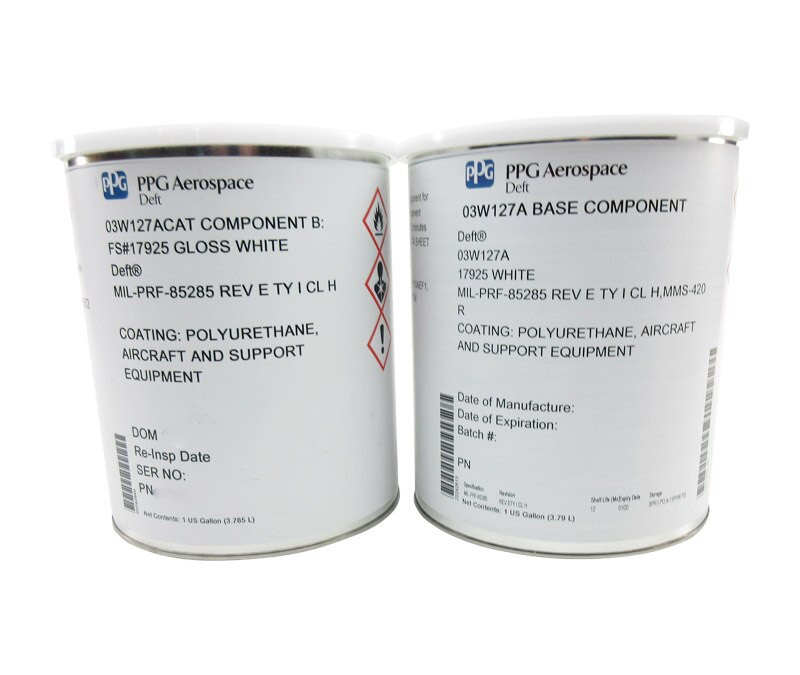 ppgページ　DY62-S　二点 PPG Aerospace Deft 03W127A Polyurethane Topcoat - Gallon