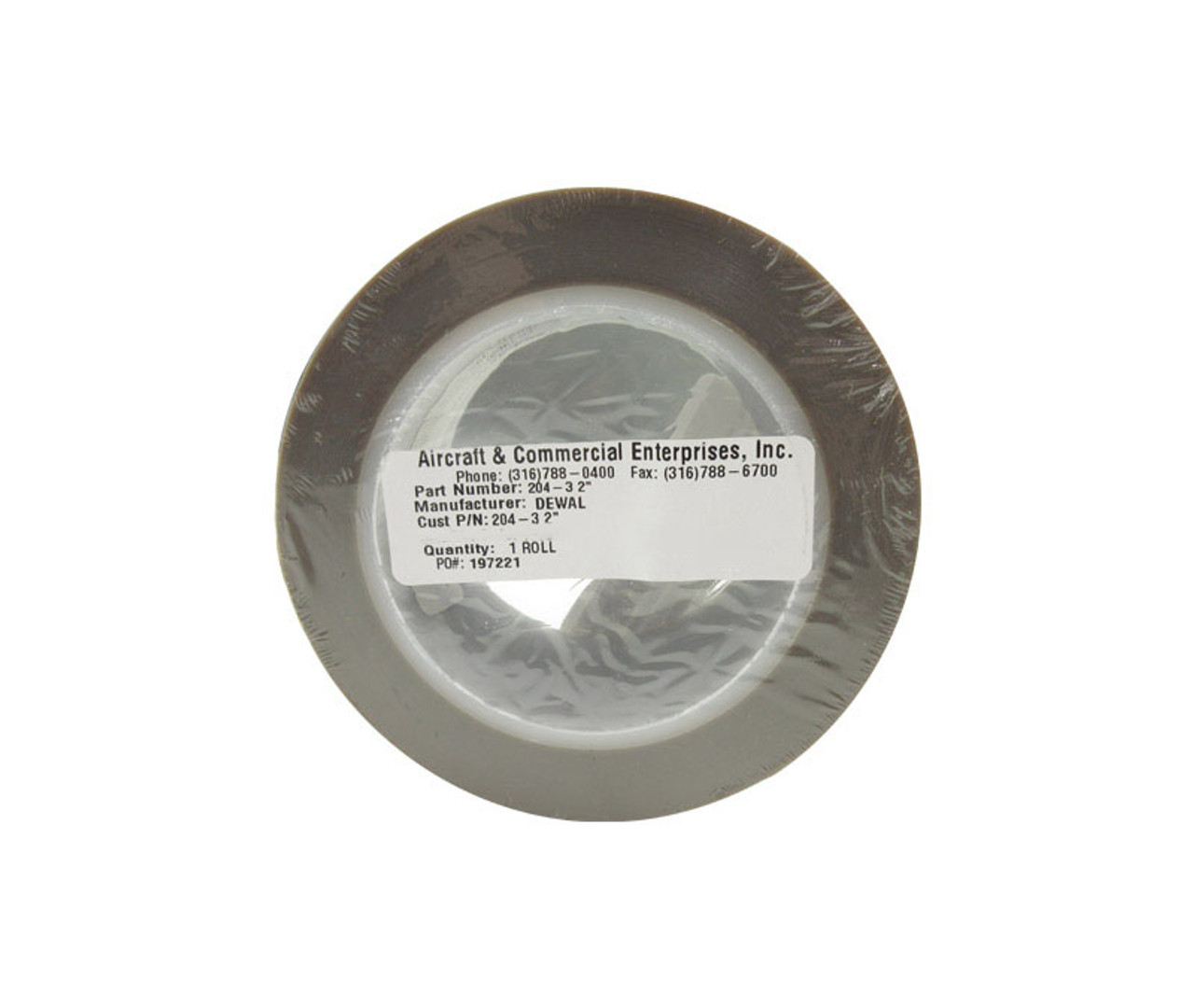 DeWAL® DW204-3HD Gray A-A-59474 Type I, Class 2 Spec Skived PTFE