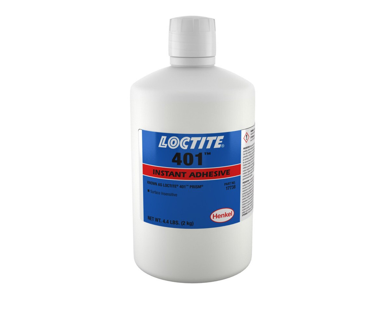 Henkel 17738 LOCTITE 401 Prism Clear Surface Insensitive Instant Adhesive -  2 Kg Bottle at
