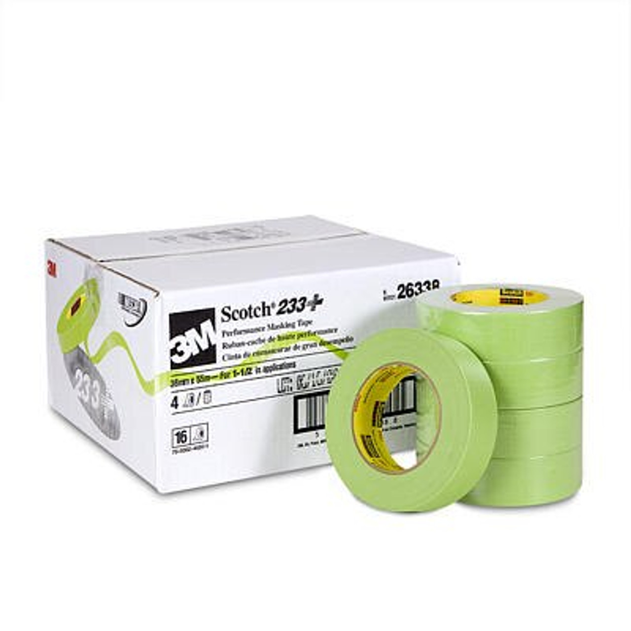 3M™ High Performance Green Masking Tape 401+, 12 mm x 55 m 6.7 mil, 48 per  case Bulk