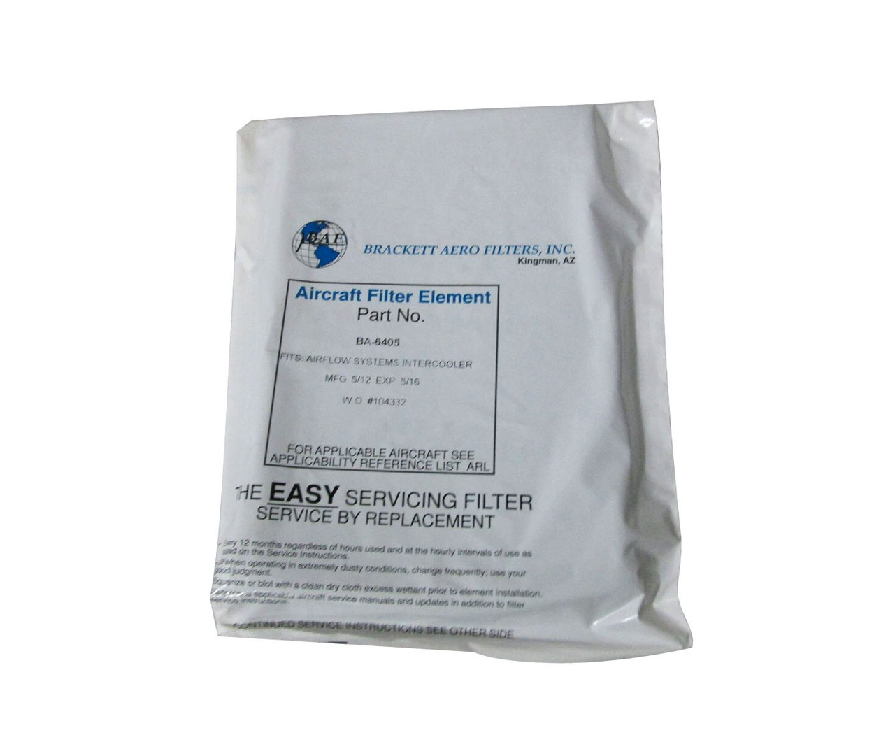 Brackett Aero Filters BA6405 Air Filter Element fits BA6410 at