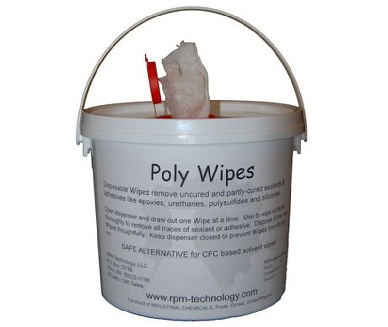 PolyWipes™ 3510-310 Aviation Grade Water Based Uncured Sealant Removal Wipes - 150 Wipe/Tub
