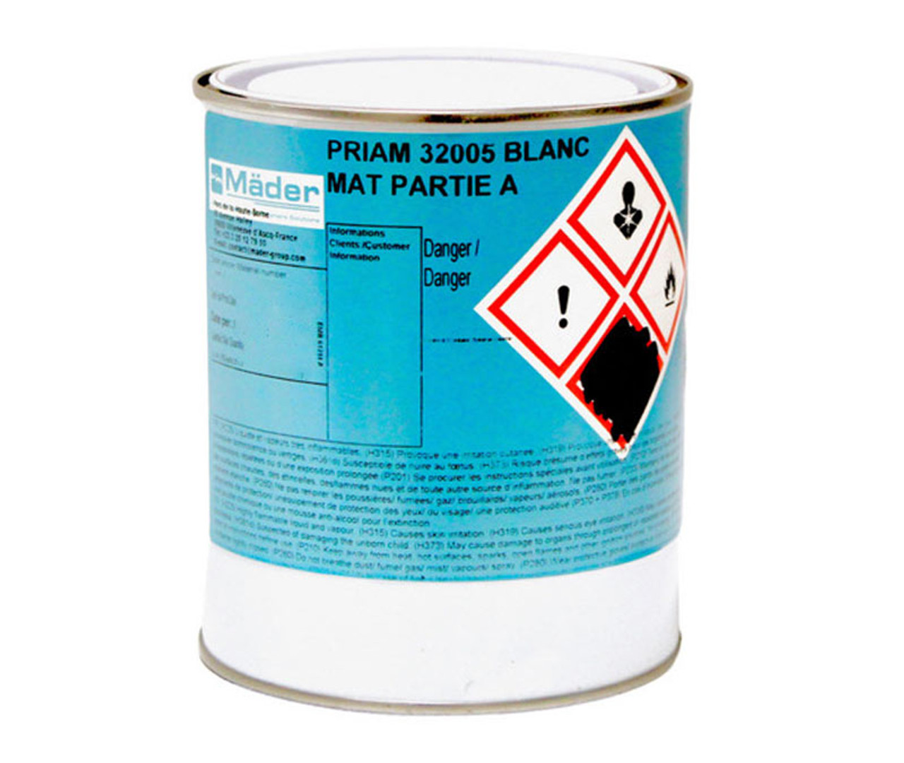 Mäder PRIAM 32005 PART-A Topcoat - White - 0.67 Kg Can