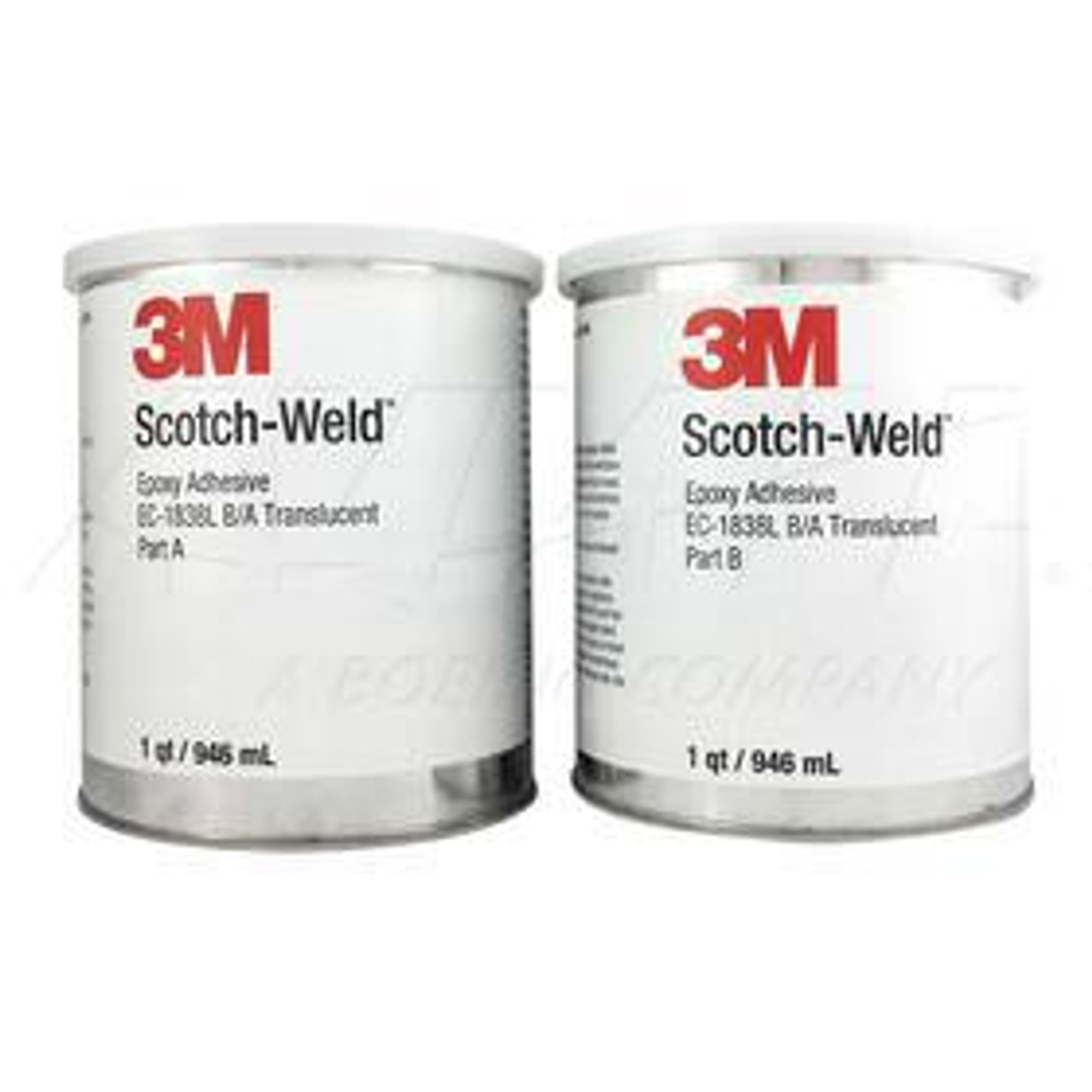 3M 021200-65217 Scotch-Weld EC-1838 B/A Transparent Epoxy Adhesive - Quart  Kit at