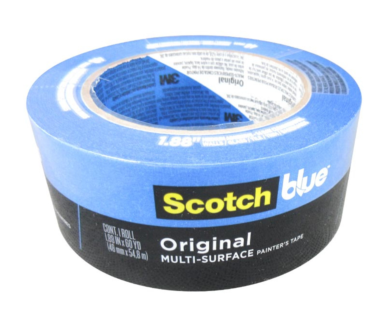 Painter's Tape & Masking Tape: 1/2 Wide, 60 yd Long, 5.4 mil Thick, Blue