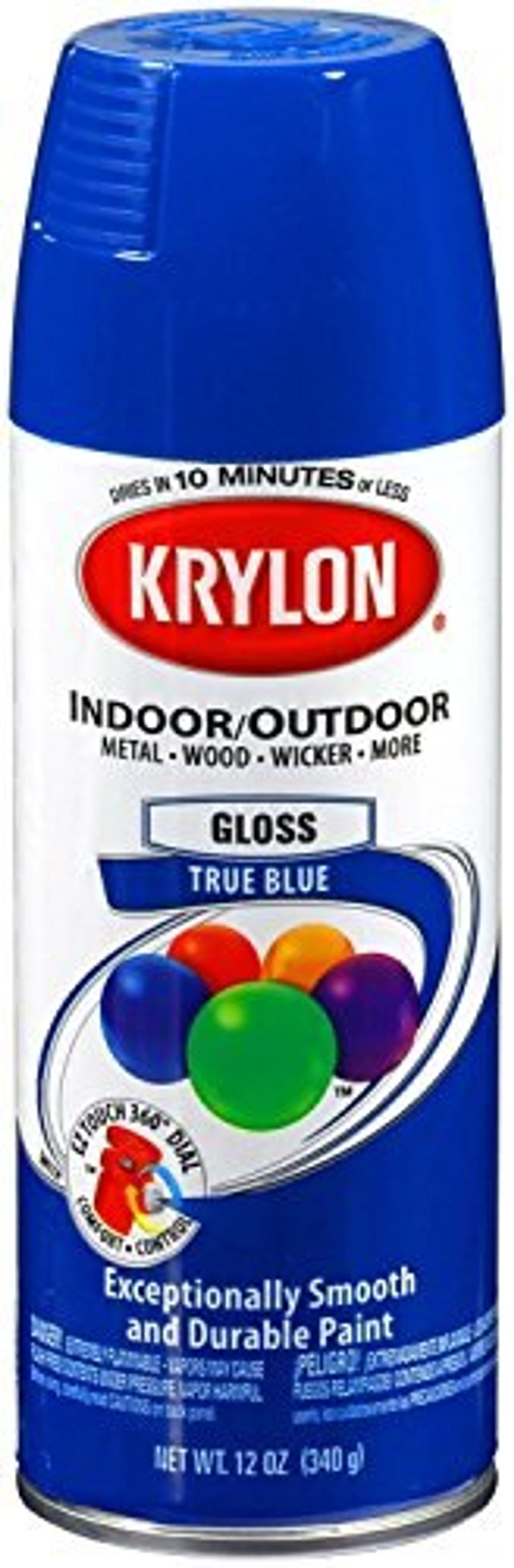 KRYLON K01910A07 Industrial ACRYLIQUIK True Blue (Safety Blue) Acrylic