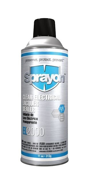 Sprayon EL2000 Clear Electrical Lacquer Sealer 312 Gram (11 oz) Aerosol Can at