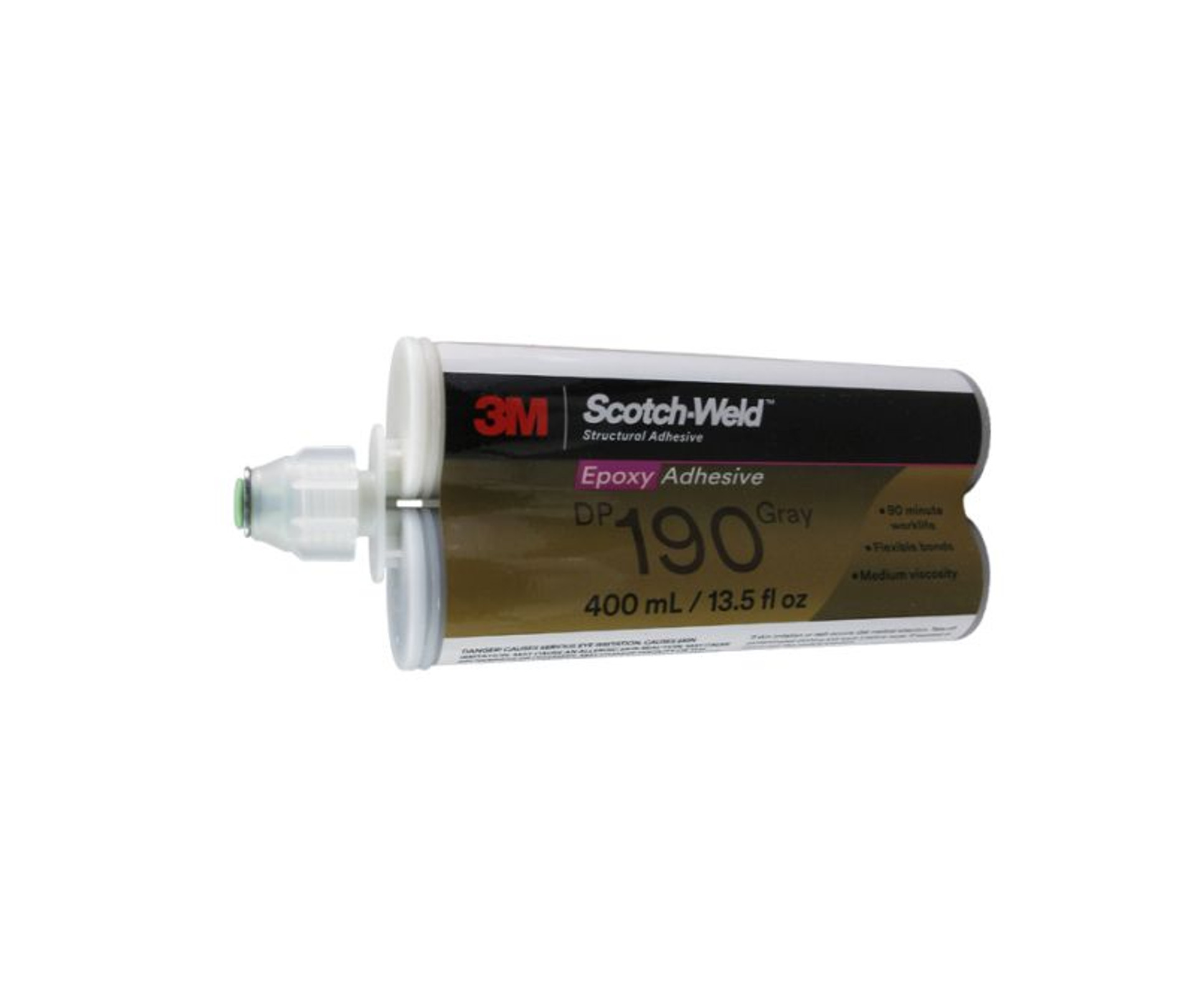 3M 02120087841 ScotchWeld DP190 Gray Epoxy Adhesive 400 mL DuoPak