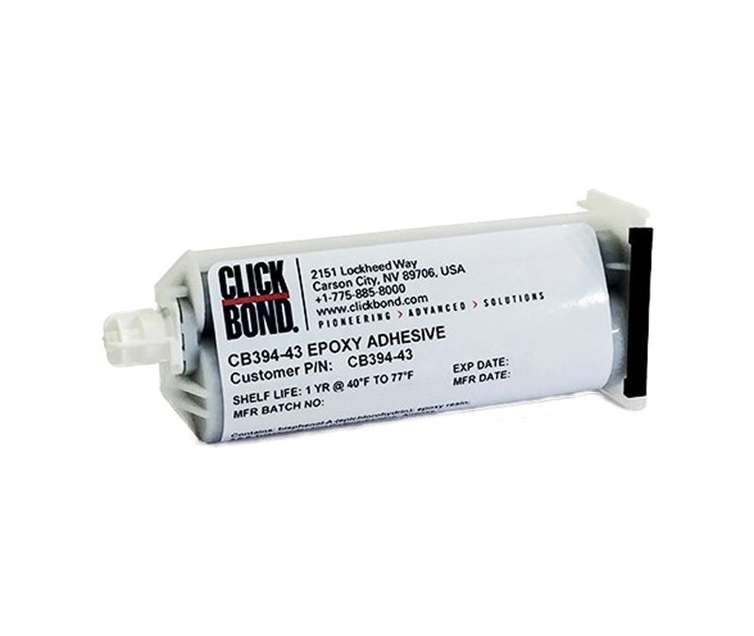 CLICK BOND CB39443 High Temperature Epoxy Adhesive 43 mL Cartridge at